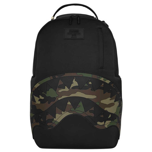 Sprayground Τσάντα πλάτης Shark Central Black Nylon Camo Embossed Shark DLXSR Backpack